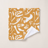 Dinosaur Botten (goud) Bad Handdoek (Wasdoekje)