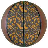 Dinosaur-Botten (grijs) Mini Basketbal (Verticaal)