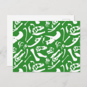 Dinosaur-Botten (groen) Briefkaart (Voorkant / Achterkant)