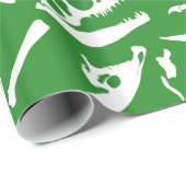 Dinosaur-Botten (groen) Cadeaupapier (Rol Hoek)