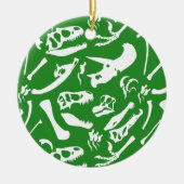 Dinosaur-Botten (groen) Keramisch Ornament (Voorkant)