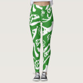 Dinosaur-Botten (groen) Leggings (Voorkant)