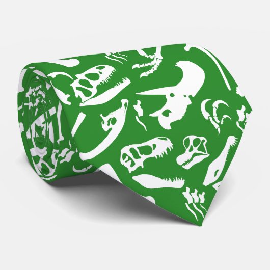 Dinosaur-Botten (groen) Stropdas (Opgerold)