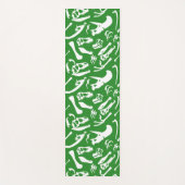 Dinosaur-Botten (groen) Yogamat (Voorkant)