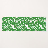 Dinosaur-Botten (groen) Yogamat (Voorkant (horizontaal))