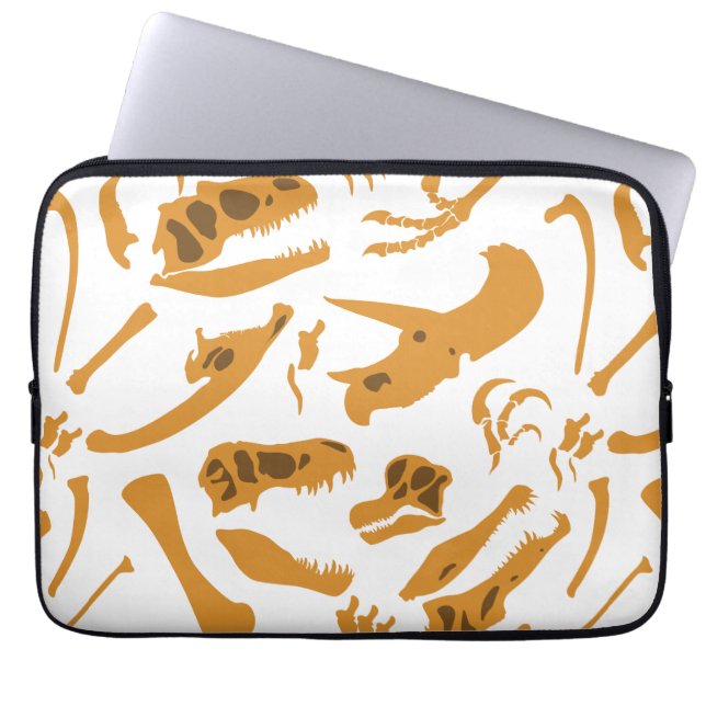 Dinosaur-Botten Laptop Sleeve (Voorkant)