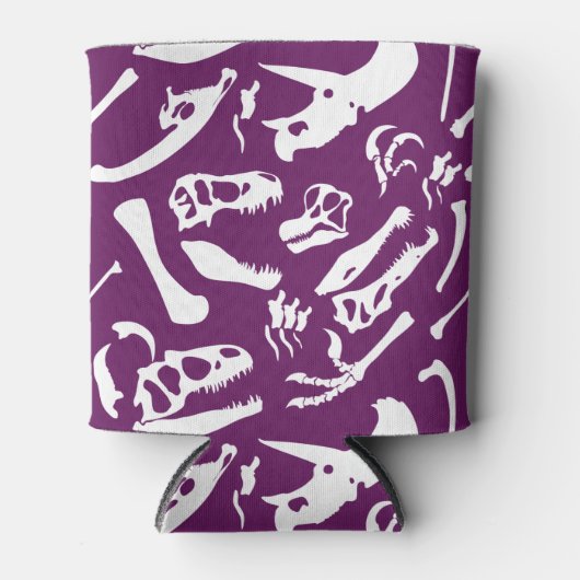 Dinosaur-Botten (Paars) Blikjeskoeler (Voorkant)