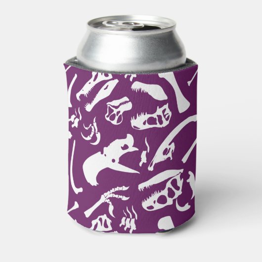 Dinosaur-Botten (Paars) Blikjeskoeler (Blikje Achterkant)