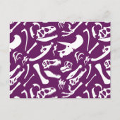 Dinosaur-Botten (Paars) Briefkaart (Voorkant)
