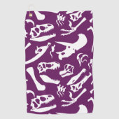 Dinosaur-Botten (Paars) Golfhanddoek (Voorkant)