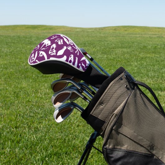 Dinosaur-Botten (Paars) Golfheadcover (Insitu)