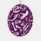 Dinosaur-Botten (Paars) Keramisch Ornament (Rechts)