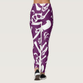 Dinosaur-Botten (Paars) Leggings (Achterkant)