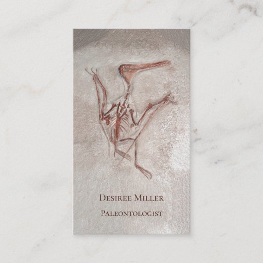Dinosaur Botten Paleontoloog Prehistorische Design Visitekaartje (Voorkant)