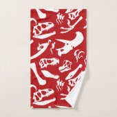 Dinosaur-Botten (rood) Bad Handdoek (Handdoek)