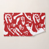 Dinosaur-Botten (rood) Bad Handdoek (Handdoek)