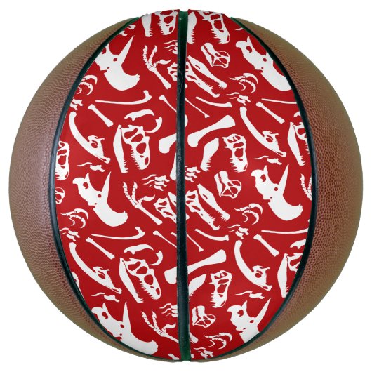Dinosaur-Botten (rood) Basketbal (Verticaal)