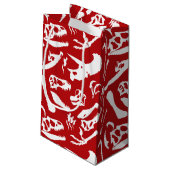 Dinosaur-Botten (rood) Klein Cadeauzakje (Achterkant Gekanteld)