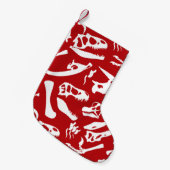 Dinosaur-Botten (rood) Kleine Kerstsok (Voorkant (Hangend))