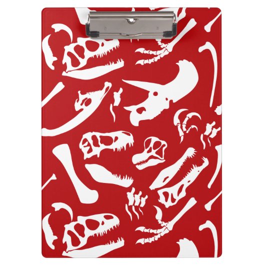 Dinosaur-Botten (rood) Klembord (Voorkant)