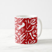 Dinosaur-Botten (rood) Koffiemok (Voorkant rechts)