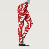 Dinosaur-Botten (rood) Leggings (Rechts)