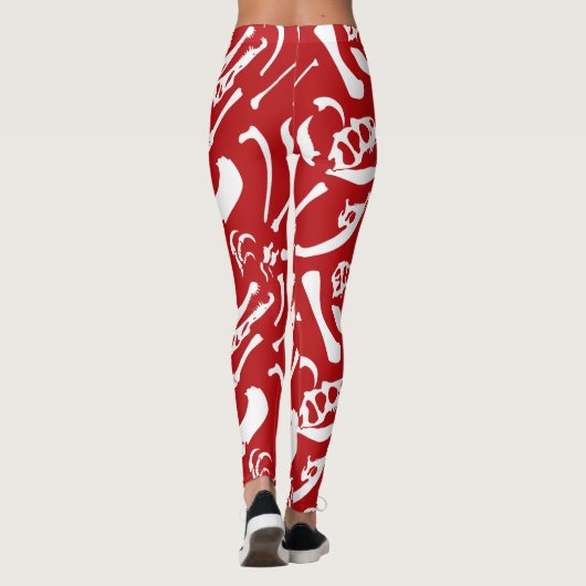 Dinosaur-Botten (rood) Leggings (Achterkant)