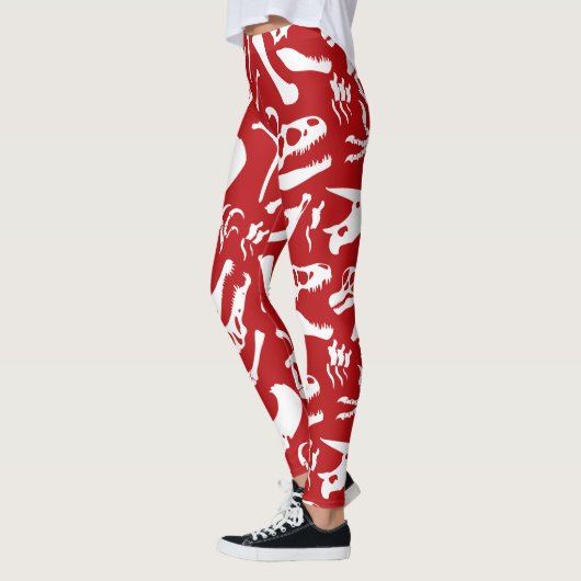 Dinosaur-Botten (rood) Leggings (Links)