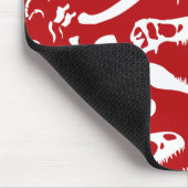 Dinosaur-Botten (rood) Muismat (Hoek)