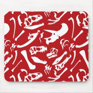 Dinosaur-Botten (rood) Muismat