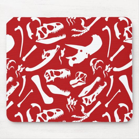 Dinosaur-Botten (rood) Muismat (Voorkant)