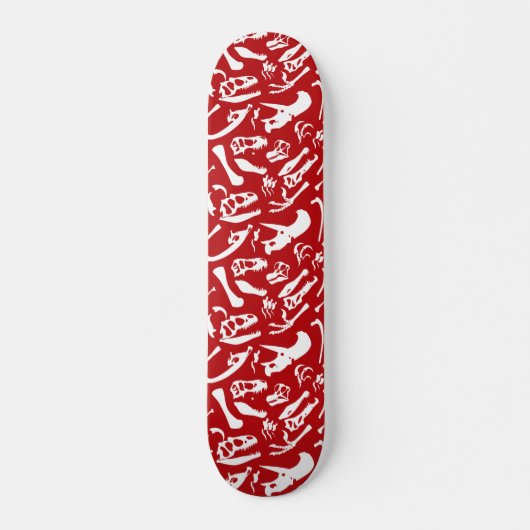 Dinosaur-Botten (rood) Persoonlijk Skateboard (Voorkant)