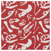 Dinosaur-Botten (rood) Stof (Close Up)