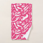 Dinosaur-Botten (roze) Bad Handdoek (Handdoek)