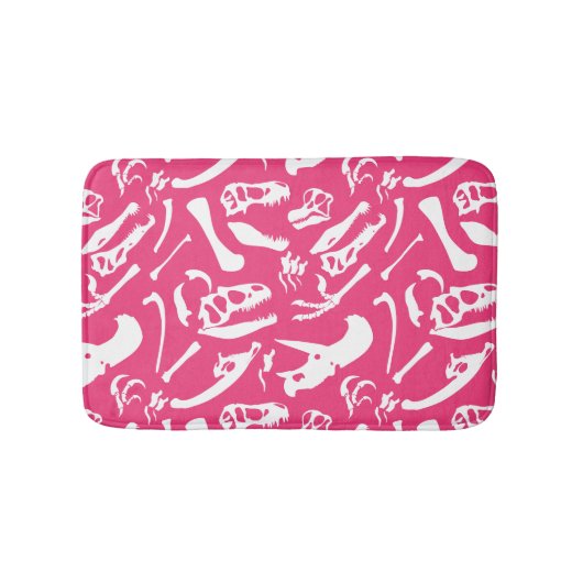 Dinosaur-Botten (roze) Badmat (Voorkant)