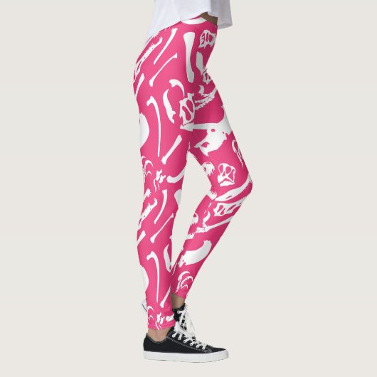 Dinosaur-Botten (roze) Leggings (Rechts)