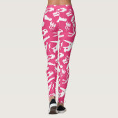 Dinosaur-Botten (roze) Leggings (Achterkant)