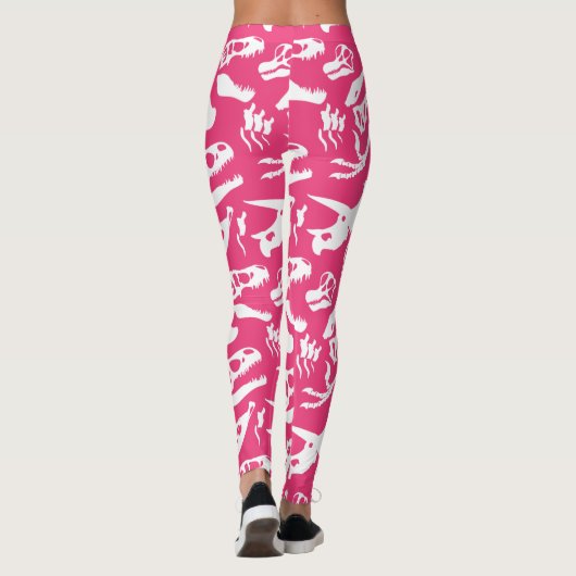 Dinosaur-Botten (roze) Leggings (Achterkant)