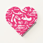 Dinosaur-Botten (roze) Notitieboek (Achterkant)