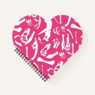 Dinosaur-Botten (roze) Notitieboek
