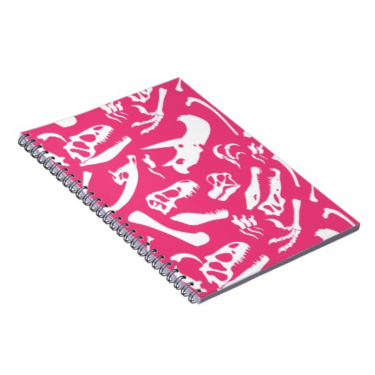 Dinosaur-Botten (roze) Notitieboek (Rechterzijde)