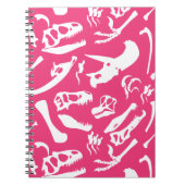 Dinosaur-Botten (roze) Notitieboek (Voorkant)