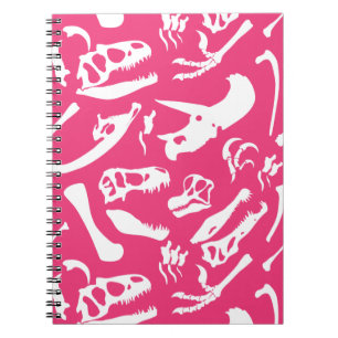 Dinosaur-Botten (roze) Notitieboek