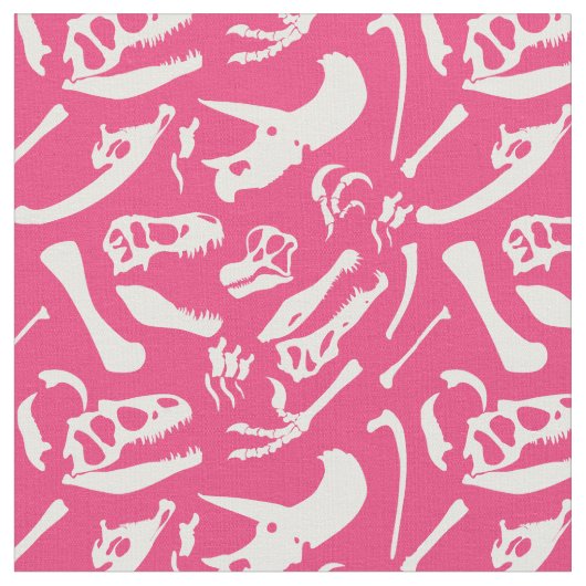 Dinosaur-Botten (roze) Stof (Close Up)