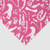 Dinosaur-Botten (roze) Tissuepapier (Detail)