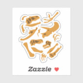 Dinosaur-Botten Sticker (Vel)