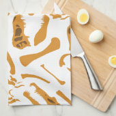 Dinosaur-Botten Theedoek (Quarter Fold)