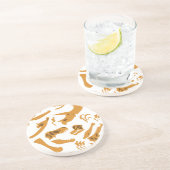 Dinosaur-Botten Zandsteen Onderzetter (Zijkant)