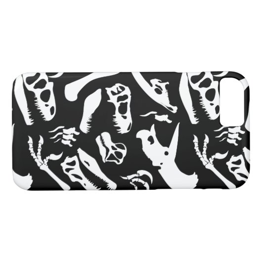 Dinosaur-Botten (zwart) Case-Mate iPhone Case (Achterkant (Horizontaal))