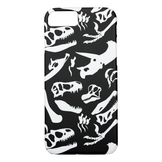 Dinosaur-Botten (zwart) Case-Mate iPhone Case (Achterkant)